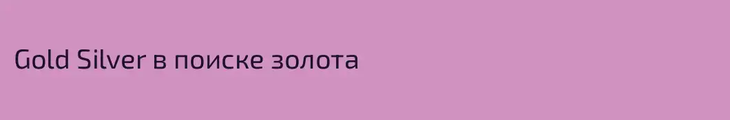 Gold Silver в поиске золота
